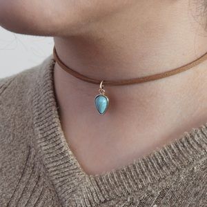 Turquoise Stone Choker Necklace